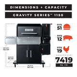 Masterbuilt Gravity Series 1150 Digital Charcoal Grill + Smoker