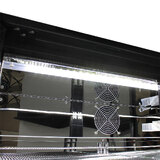 Commercial Under Bench Black Glass Double Door Bar Fridge Energy Efficient