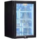 Classy Quiet 69Ltr Triple Glazed Bar Fridge With Blue and White Led