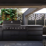 Gasmate Nova Graphite 6 Burner BBQ Kitchen with Pizza Oven 3.13m - NOVAKIT-PORTOFINO-BUNDLE