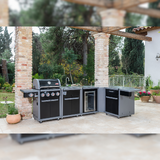 Coleman Revolution 4 Burner BBQ L-Shaped Kitchen w/ fridge & sink - COLREVKIT-1-BUNDLE