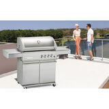 CROSSRAY Infrared 4 Burners Trolley BBQ - TCS4PL + Bonus Cover & Hotplate - CROSS-BUNDLE