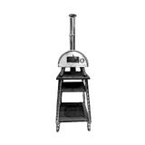 Piccolo Pizza Oven with Rotating Floor - Midnight Black - Includes Stand, Cover, Peel & Laser Thermometer - PPOMB-WT-BUNDLE