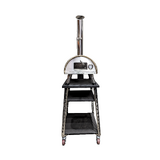 Piccolo Pizza Oven with Rotating Floor - Tuscan Sun - Includes Stand, Cover, Peel & Laser Thermometer - PPOTS-WT-BUNDLE