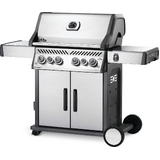 Napoleon Rogue 525 4 Burner 304 SS - Side Burner + Rear Burner + SS Grills - Backyard BBQ Bundle