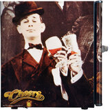 Cheers-Lads Retro Black Small Vintage Mini Bar Fridge 46 Litre With Opener