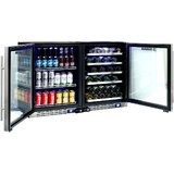 Schmick Under Bench Black Beer And Wine Fridge Combination - Model JC132-Combo (2 units)