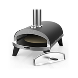 ZiiPa Piana Wood Pellet Pizza Oven with Rotating Stone – Charcoal - Backyard BBQ Bundle