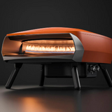 WITT Etna Rotante Gas Powered Pizza Oven w/ Twin Burner & Rotating Stone 16" - Orange