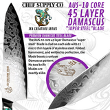 Sea Creature Series 8.25" (21 cm) 45 Layer Damascus Chef Knife