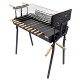 Cyprus Grill Starter Bundle - Modern (Black) Souvla Package Deal with 20kg Variable Speed Motor & Raised Grill  - CG-0779SSB-BUNDLE