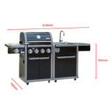 Coleman Revolution 4 Burner BBQ Kitchen w/ sink - COLREVKIT-3-BUNDLE