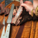 White Tessellation Brisket Slicer 11.8" (30 cm) Three Layer VG-10 Core Slicing/Carving Knife