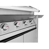 Beefeater 1600 Series Stainless Steel 4 Burner BBQ & Trolley w/ Side Burner, Cast Iron Burners & Grills- BMG1641SA
