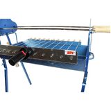 Cyprus Grill Starter Bundle - Deluxe Auto (Blue) Souvla Package Deal with 20kg Variable Speed Motor & Raised Grill - CG-0705B-SSB-BUNDLE