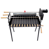 Cyprus Grill Starter Bundle - Modern (Black) Souvla Package Deal with 20kg Variable Speed Motor & Raised Grill  - CG-0779SSB-BUNDLE