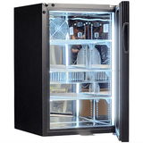 Classy Quiet 69Ltr Triple Glazed Bar Fridge With Blue and White Led