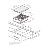 BeefEater Signature ProLine Integrated 6 Burner Built-In BBQ with Lid - Package Deal - BSL158SA-BUN