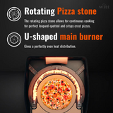WITT Etna Rotante Gas Powered Pizza Oven w/ Twin Burner & Rotating Stone 16" - Stone