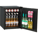 Yellowstone Retro Black Small Vintage Mini Bar Fridge 46 Litre With Opener