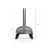 ZiiPa Piana Wood Pellet Pizza Oven with Rotating Stone – Charcoal - Backyard BBQ Bundle