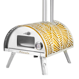 Piccolo Pizza Oven with Rotating Floor - Tuscan Sun - Includes Stand, Cover, Peel & Laser Thermometer - PPOTS-WT-BUNDLE