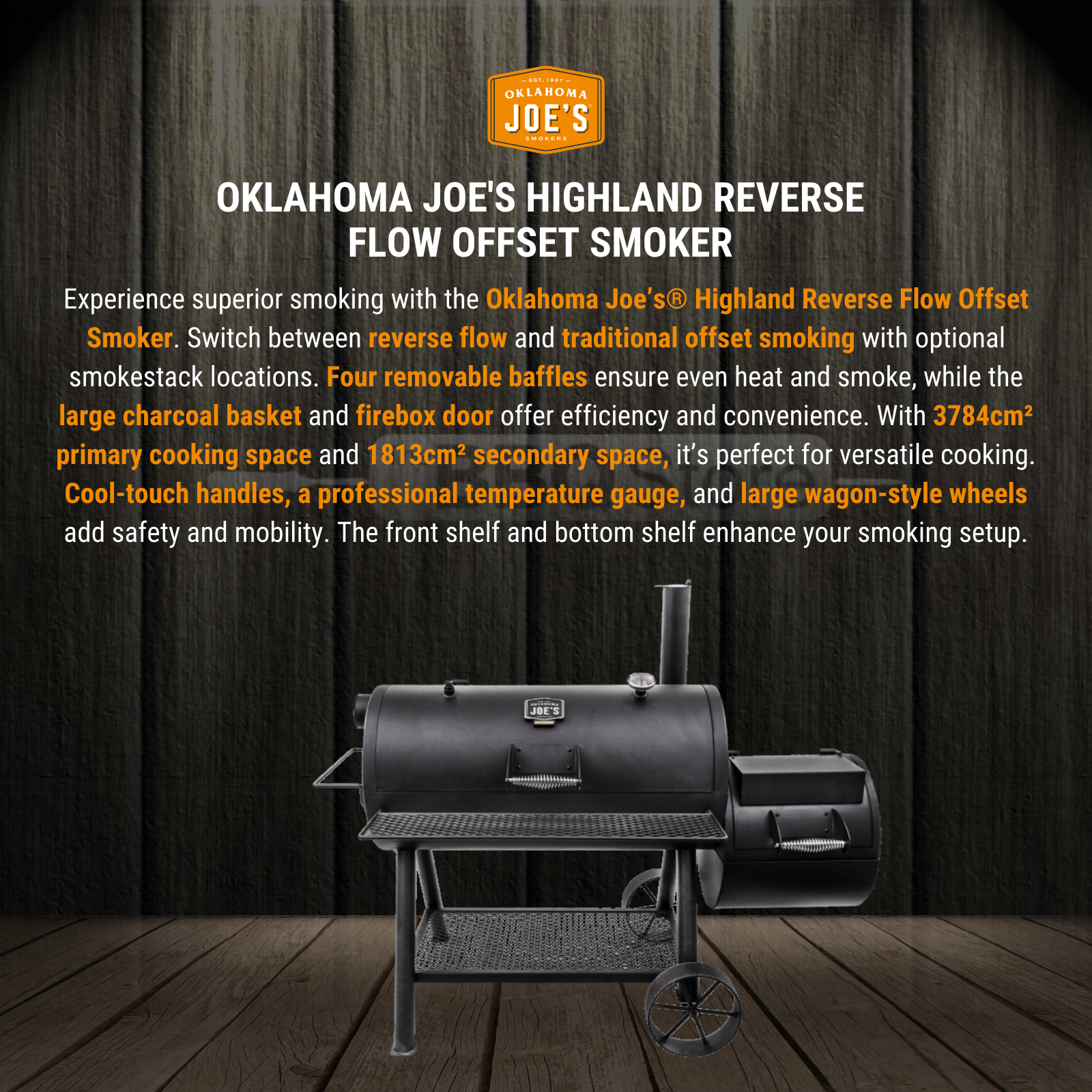 Oklahoma joe reverse flow best sale