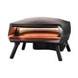 WITT Etna Rotante Gas Powered Pizza Oven w/ Twin Burner & Rotating Stone 16" - Black