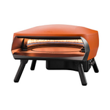WITT Etna Rotante Gas Powered Pizza Oven w/ Twin Burner & Rotating Stone 16" - Orange