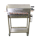 Cyprus Grill NEW with height adjustment Stainless Steel BBQ Spit Rotisserie - With Hood (CG-0707WH)