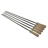 Cyprus Grill Set of 5 - Heavy Duty Large Skewer 86cm Long (Groove to Tip) for H/Duty 5x11 Spit Rotisserie 8mm thick - LSGS-2210A-BUNDLE