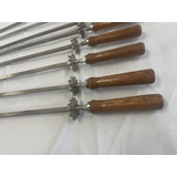 Cyprus Grill Chain Driven Large 8mm Square Stainless Steel Skewer with Gear Cog 725mm Long - PSS-1013-DIS *SET OF 7* **Clearance**