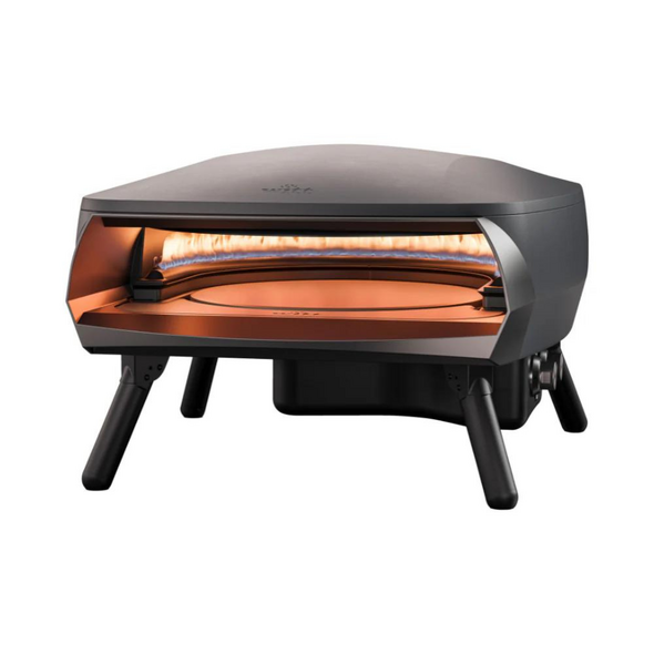 WITT Etna Rotante Gas Powered Pizza Oven w/ Twin Burner & Rotating Stone 16" - Graphite