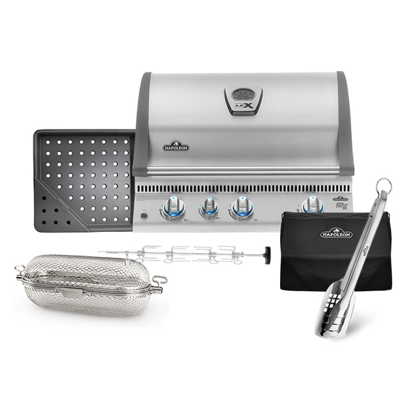 Napoleon LEX Built-in 485 Version, 304 Stainless Steel Natural Gas Package Bundle - BILEX485SS-DEAL