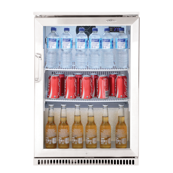 BeefEater Stainless Steel Single Door 120L Fridge - BS28130