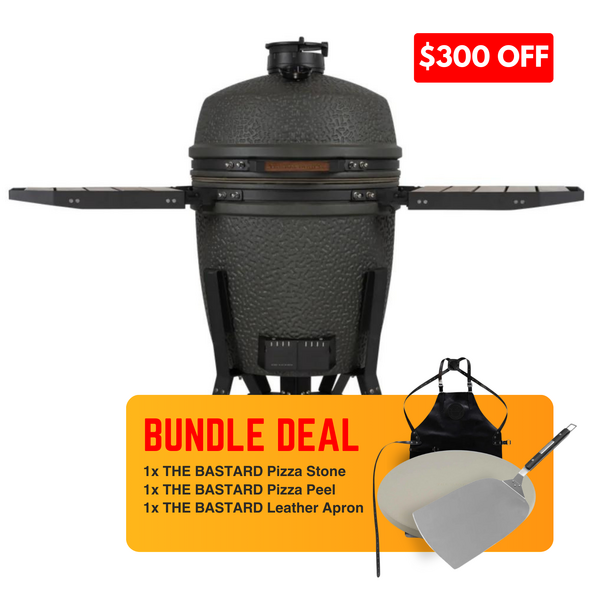 THE BASTARD VX Large Complete Kamado Charcoal Grill - Pizza Party Bundle