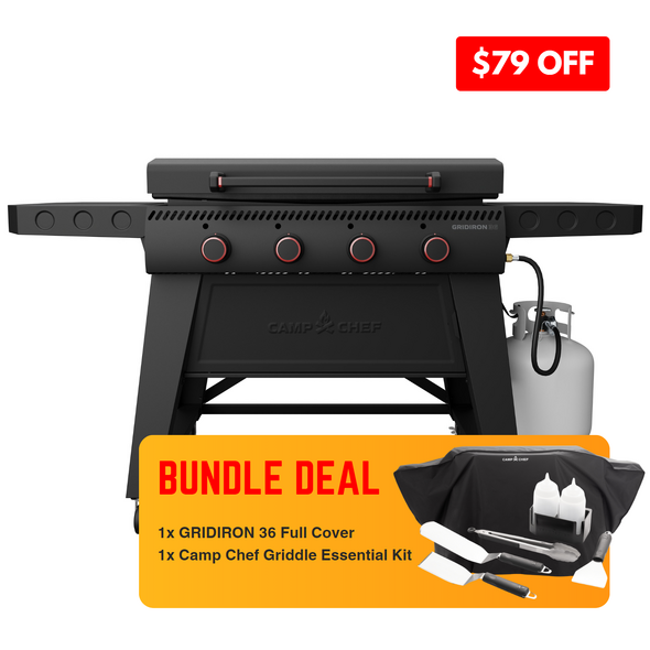 Camp Chef Flat Top GRIDIRON 36 Grill - Backyard BBQ Bundle