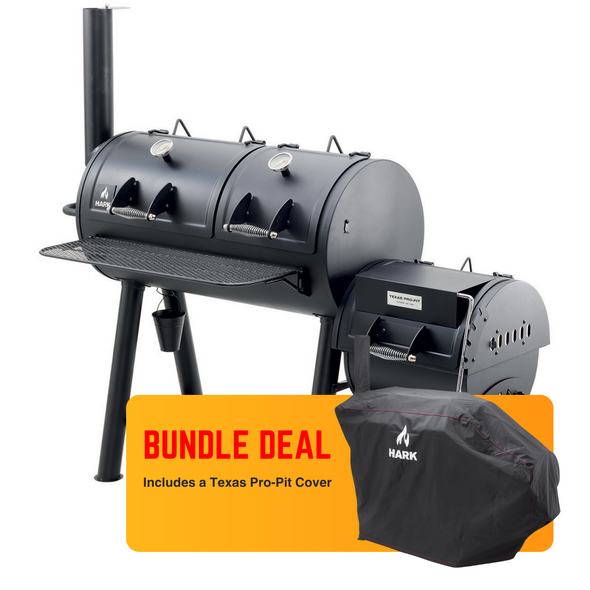 Hark Texas Pro-Pit Offset Smoker with Cover - HARK-TEXAS-BUNDLE