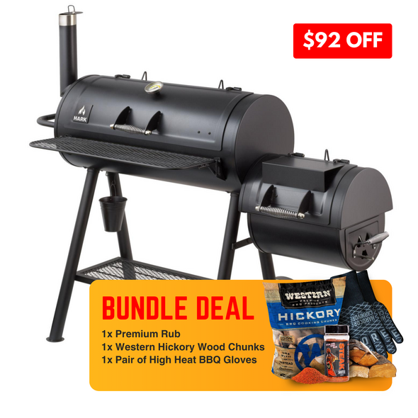 Hark Hickory Pit Offset Smoker - Backyard BBQ Bundle