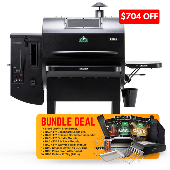 GMG LEDGE 2.0 Prime WiFi Grill - Pitmaster Pro Bundle