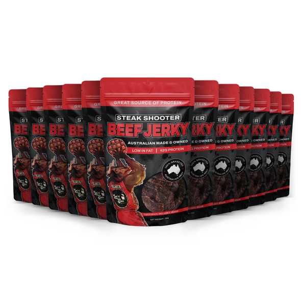 Low 'n' Slow Basics "Steak Shooter" Jerky 70g x 12 Pack - LNS-BJSS12-BUNDLE