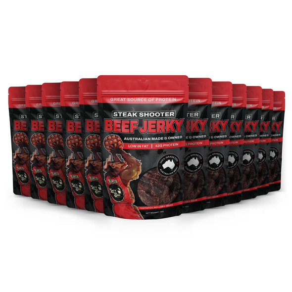 Low 'n' Slow Basics "Steak Shooter" Jerky 70g - 12 Pack