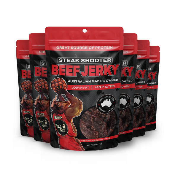 Low 'n' Slow Basics "Steak Shooter" Jerky 70g x 6 Pack - LNS-BJSS6-BUNDLE