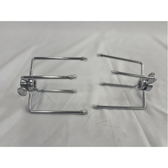 Cyprus Grill 10mm Chrome Plated 4 Prong Forks (Set of 2) Rotisserie BBQ - LSRP-0262-Chrome **Clearance**