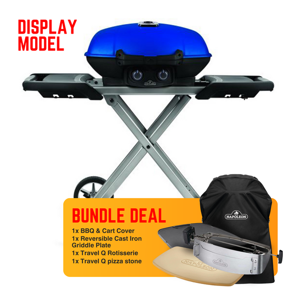 [DISPLAY MODEL] Napoleon Travel Q Scissor Leg Portable BBQ Bundle