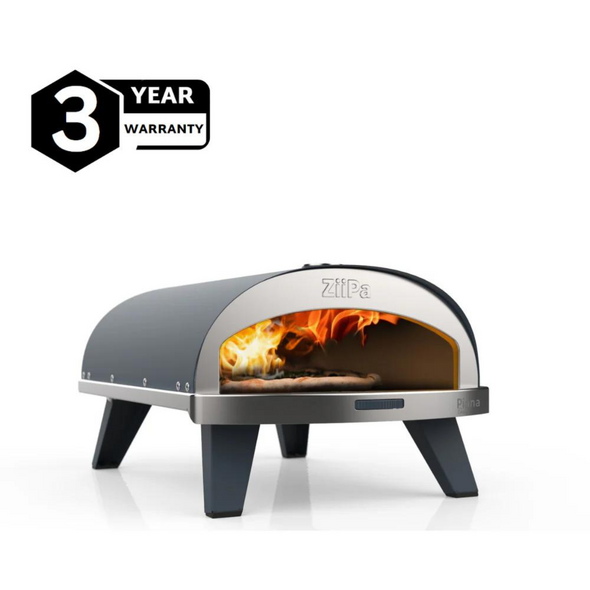 ZiiPa Piana Gas Fired Pizza Oven with Rotating Stone - Slate/Ardoise